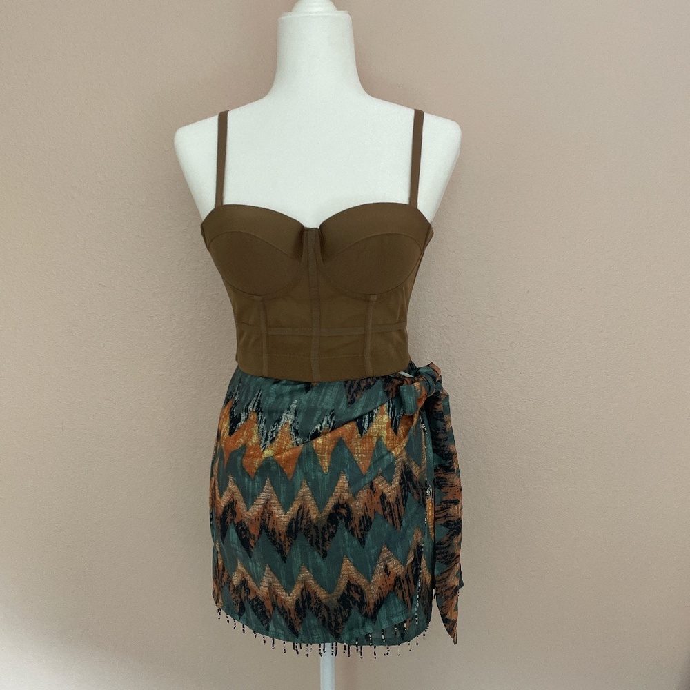 Multi Color Wrap Skirt‎